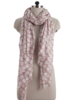 Elsa Hearts on Soft Rose Fashion Scarf